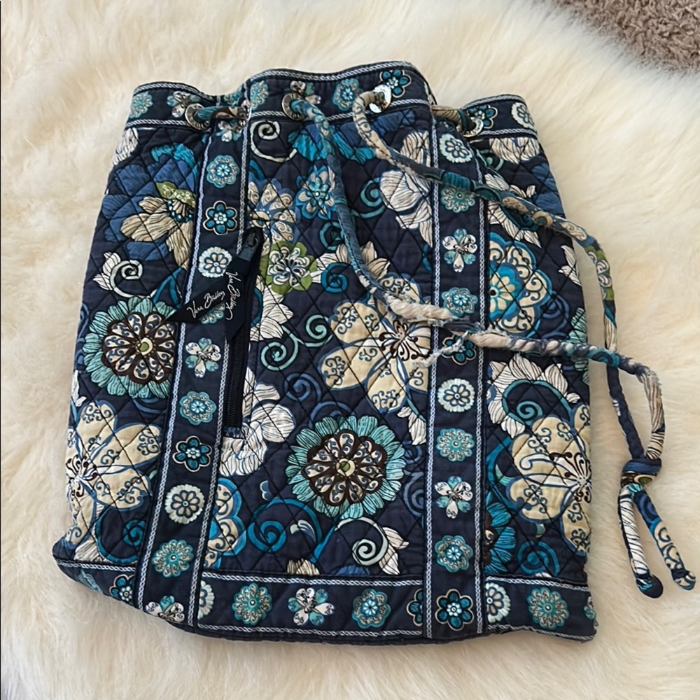 Vera Bradley blue drawstring bag